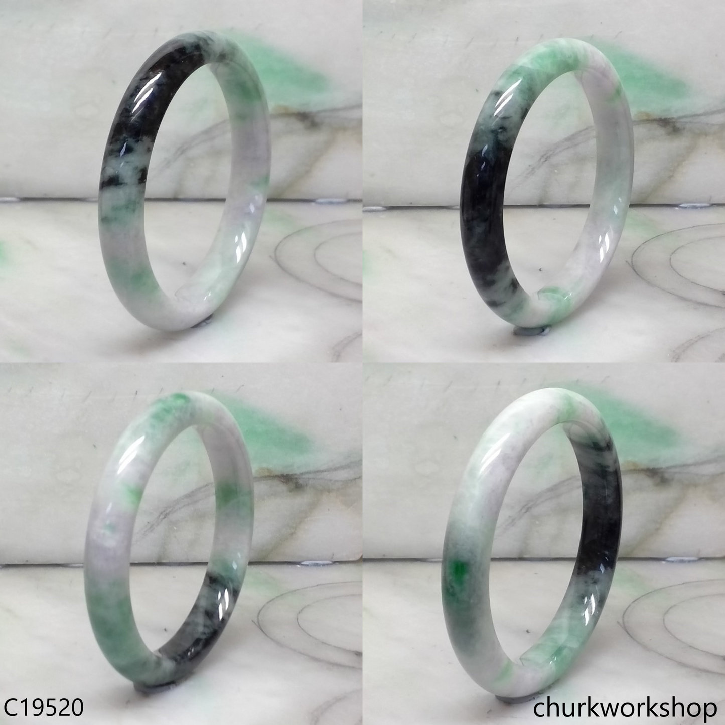 Mix color jade bangle
