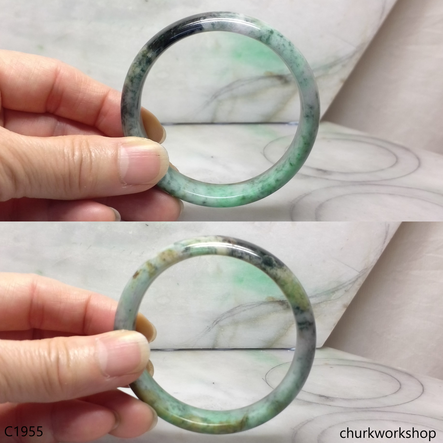 Mix color jade bangle