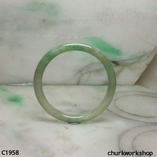 Grayish green jade bangle