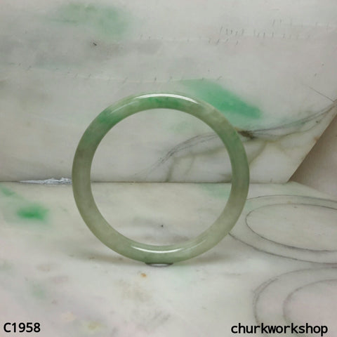 Grayish green jade bangle
