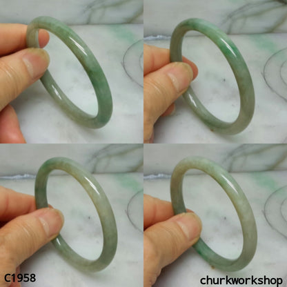 Grayish green jade bangle