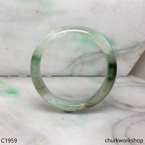 Bluish green jade bangle