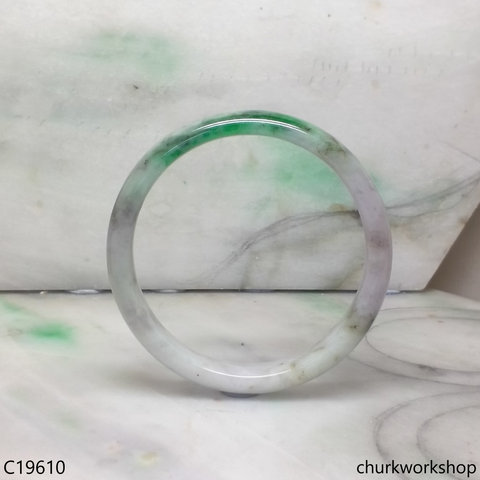 Pale lavender mix brownish & green bangle