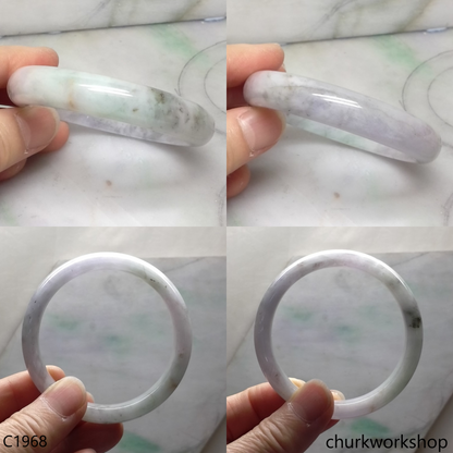 Pale lavender mix bluish green & brown bangle