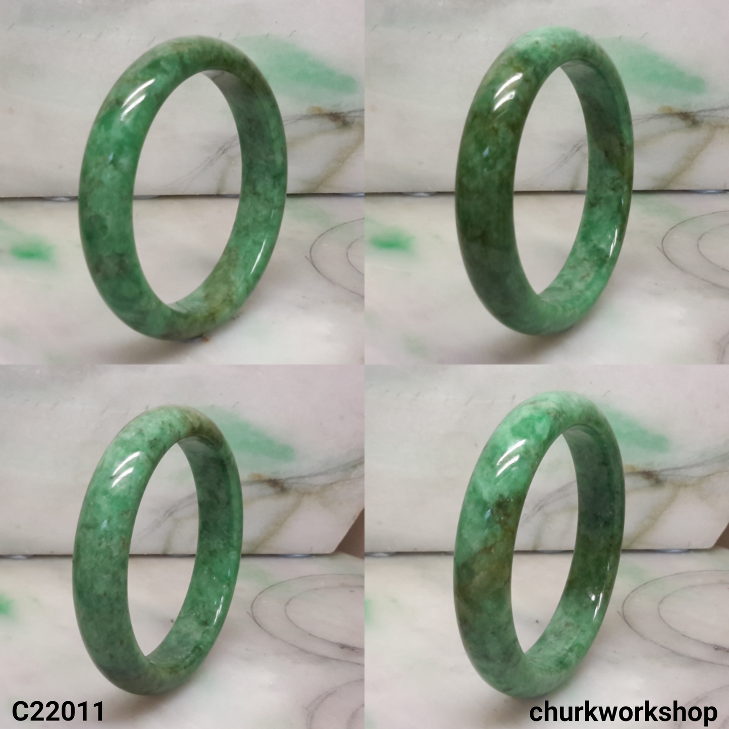 Green jade bangle