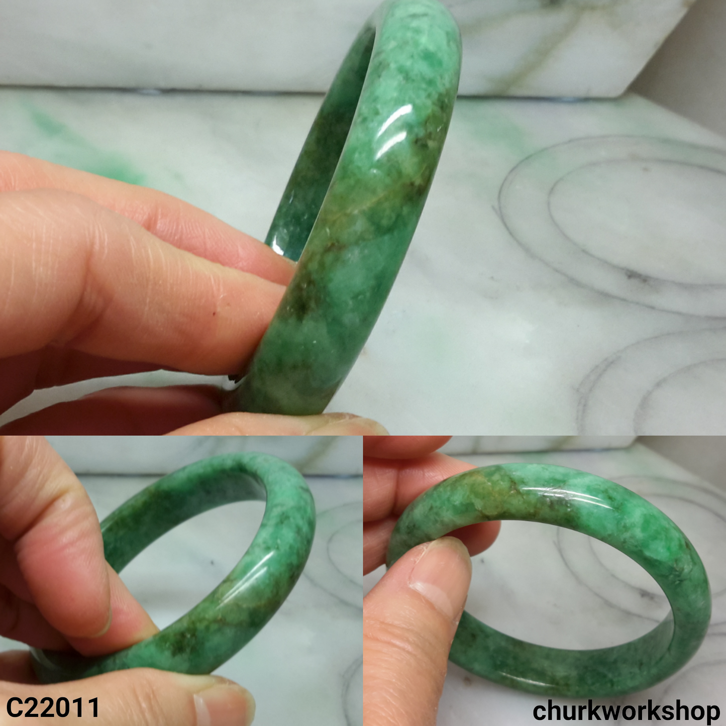 Green jade bangle
