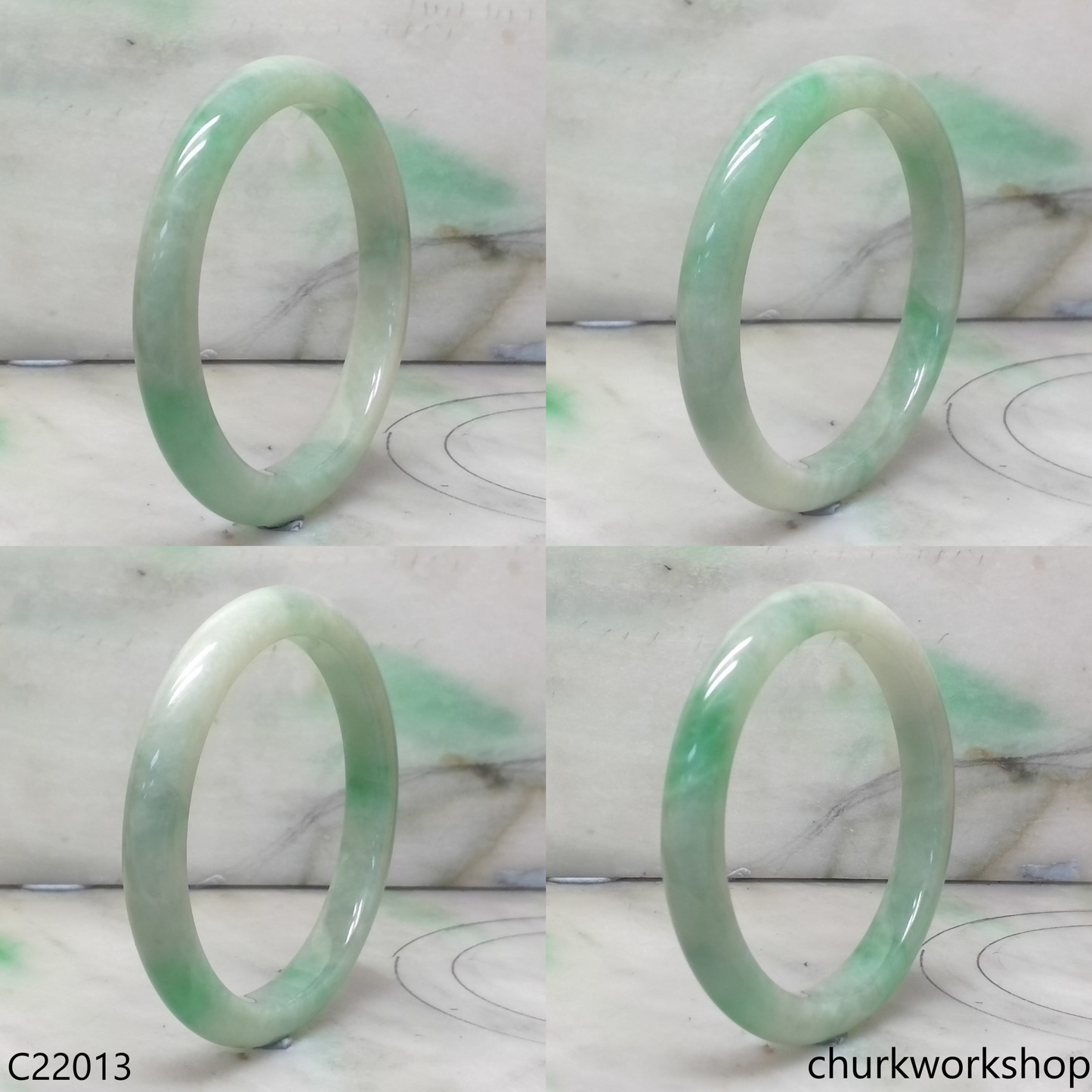 Light green jade bangle