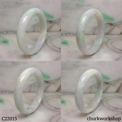 Light green mix pale lavender jade bangle