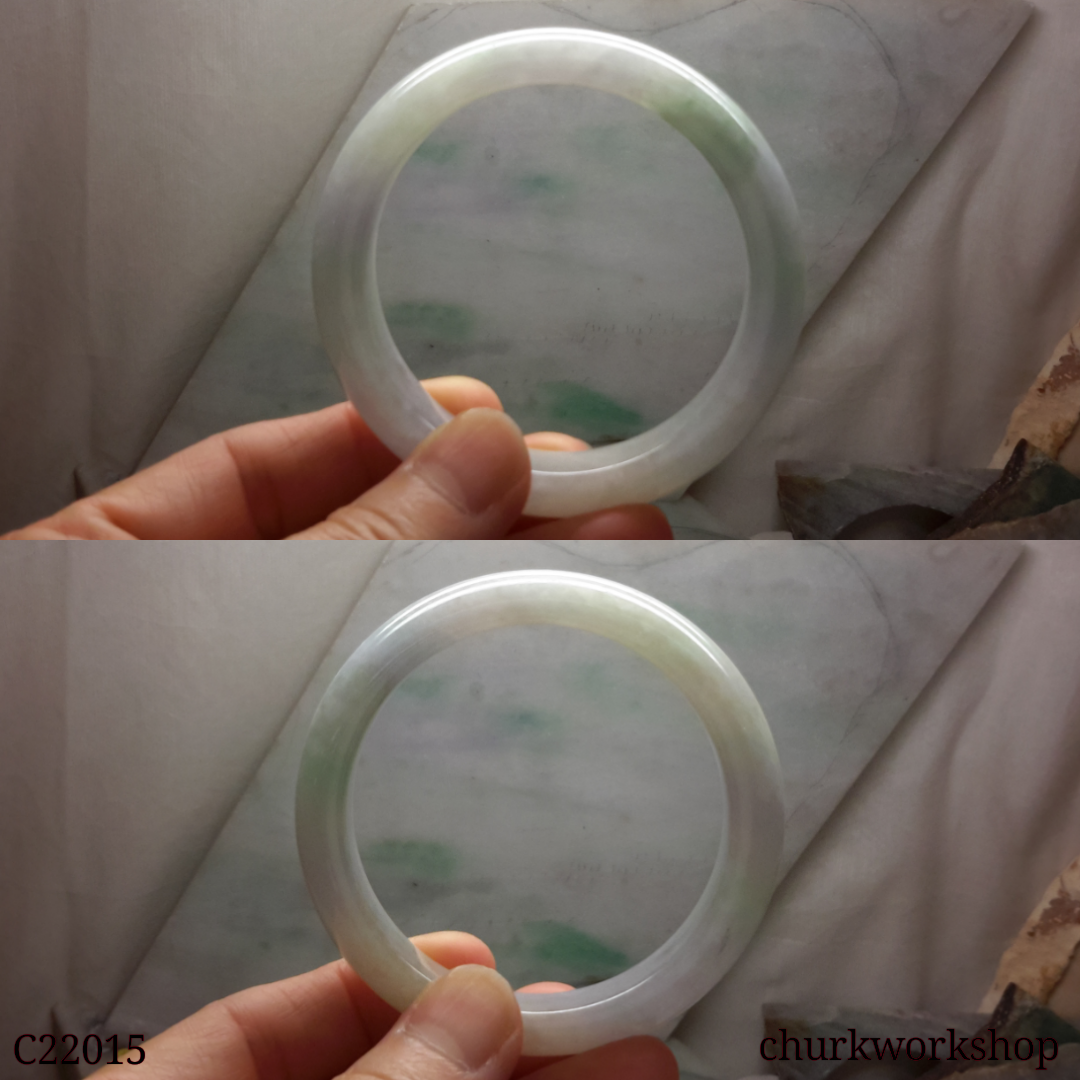 Light green mix pale lavender jade bangle
