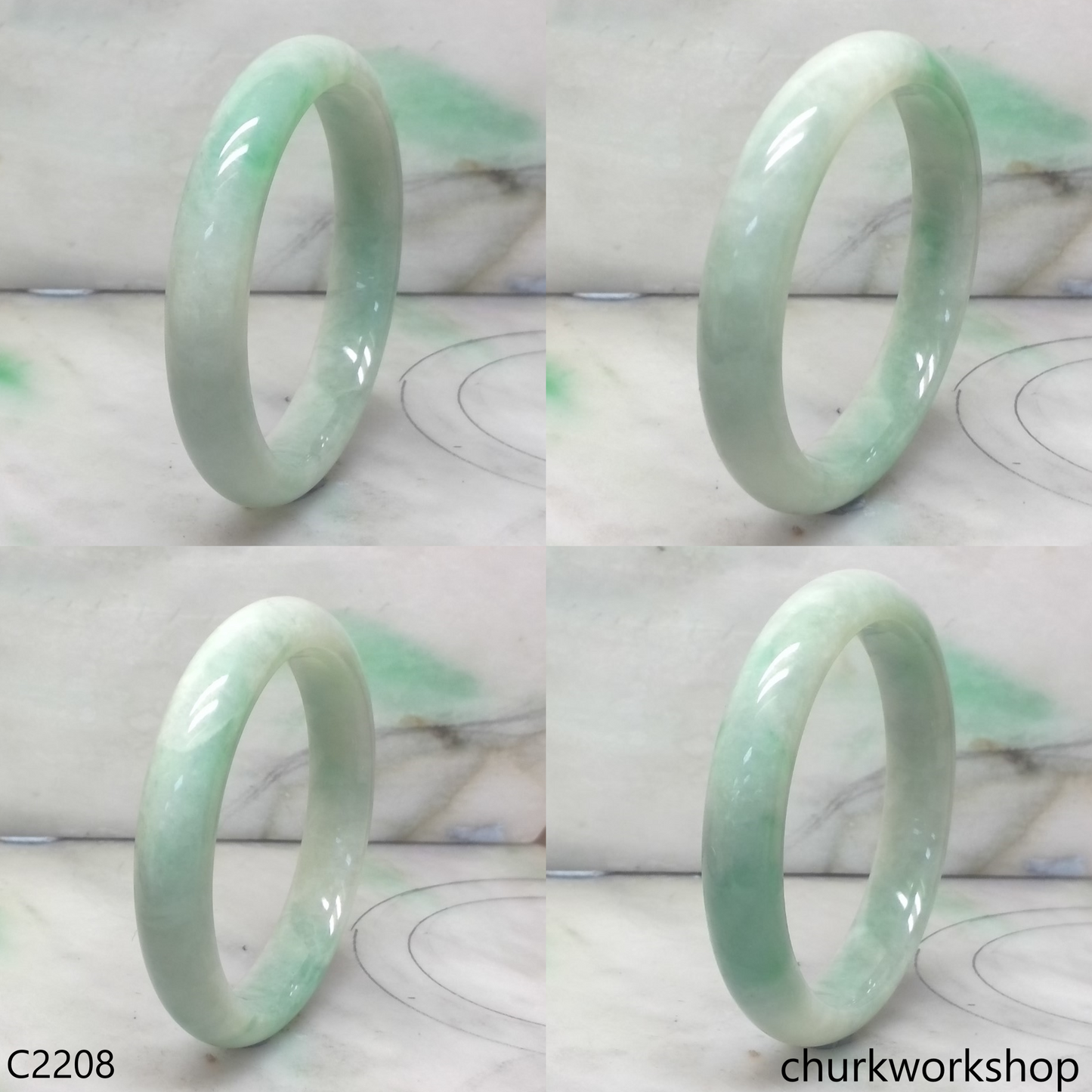 Light green jade bangle