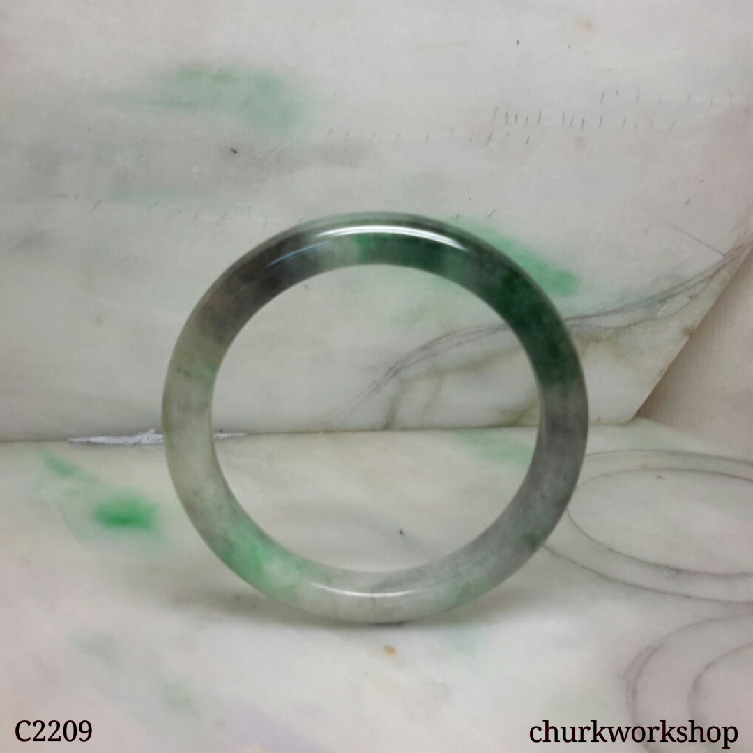 Multi green jade bangle