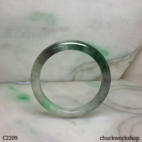 Multi green jade bangle