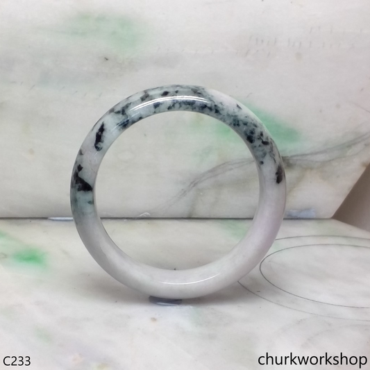 Lavender mix dark green jade bangle
