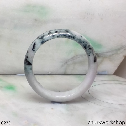 Lavender mix dark green jade bangle