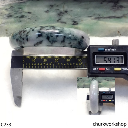 Lavender mix dark green jade bangle
