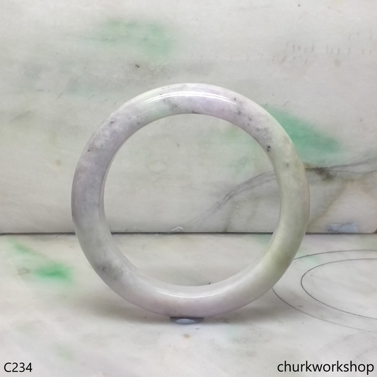 Lavender mix light green jade bangle