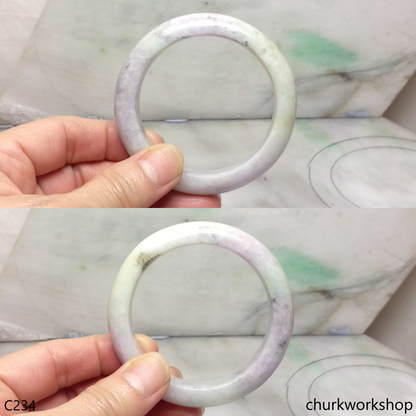 Lavender mix light green jade bangle