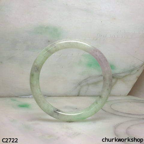 Light green mix lavender jade bangle