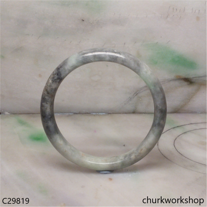Light green mix grayish  jade bangle