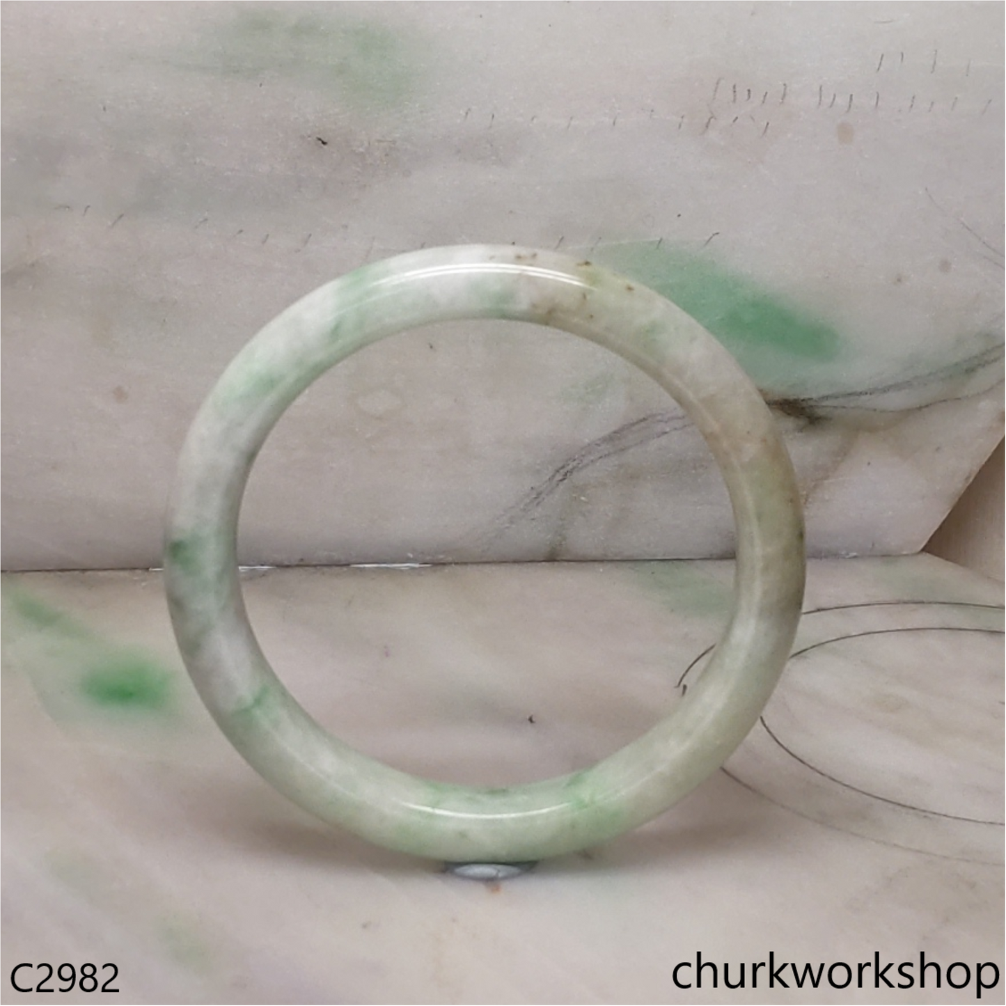 Multi-color jade bangle