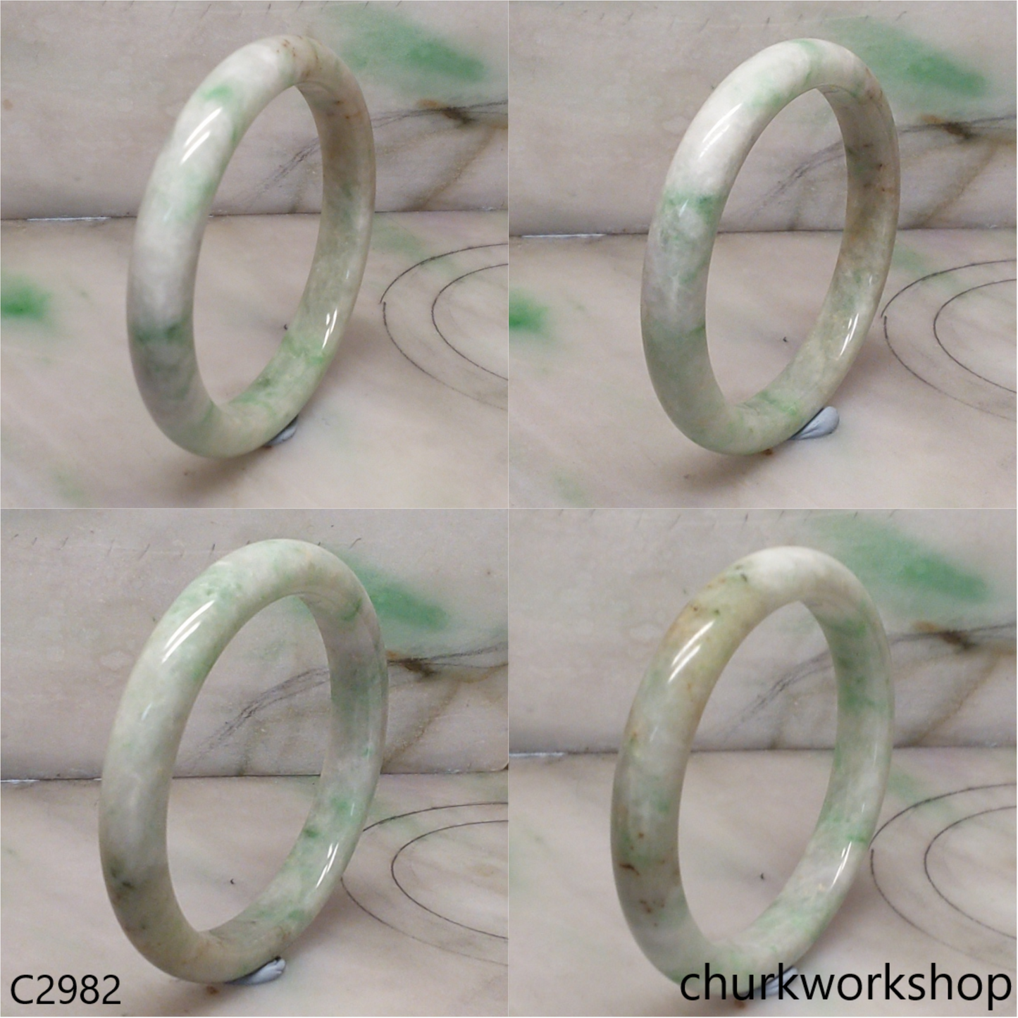 Multi-color jade bangle