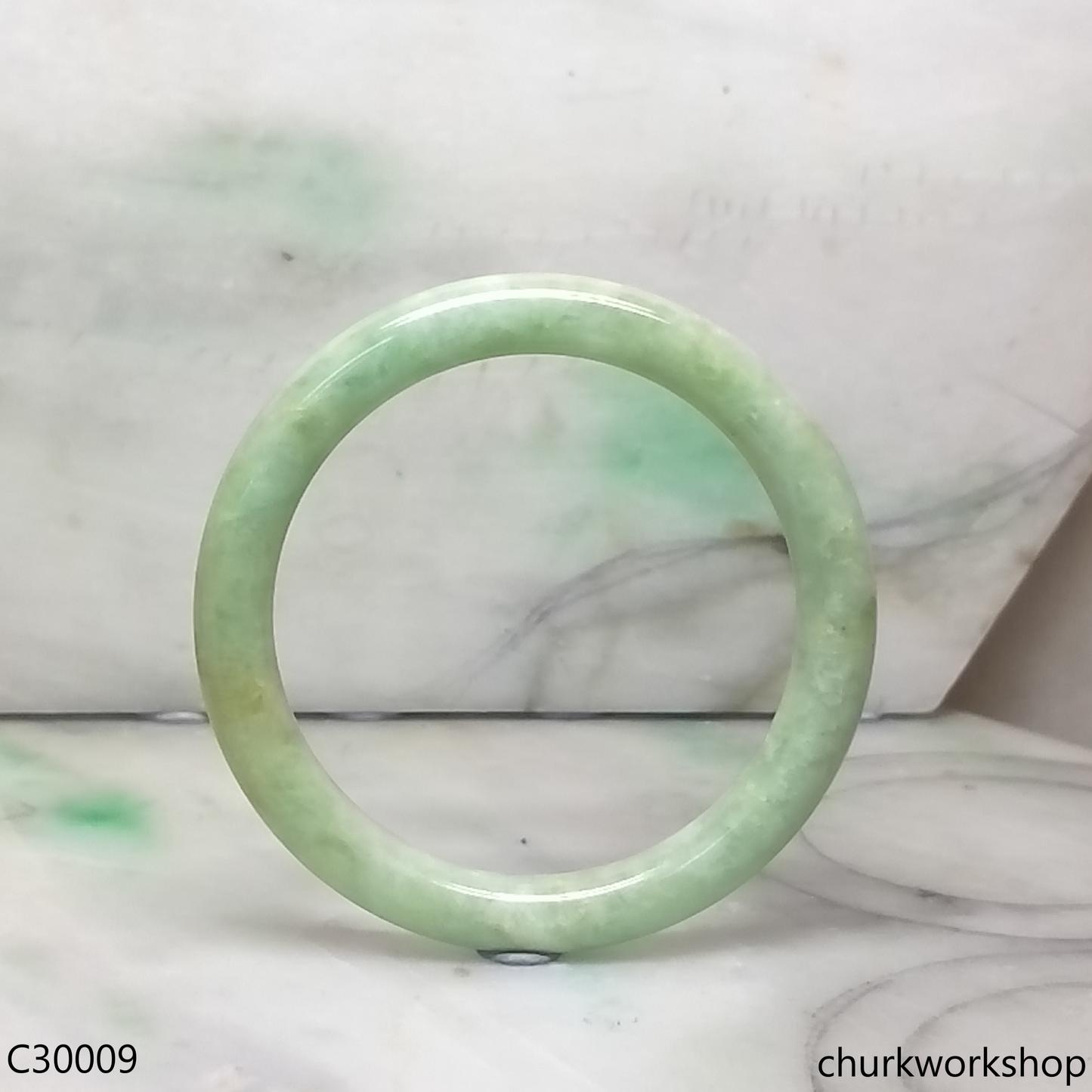 Light green jade bangle