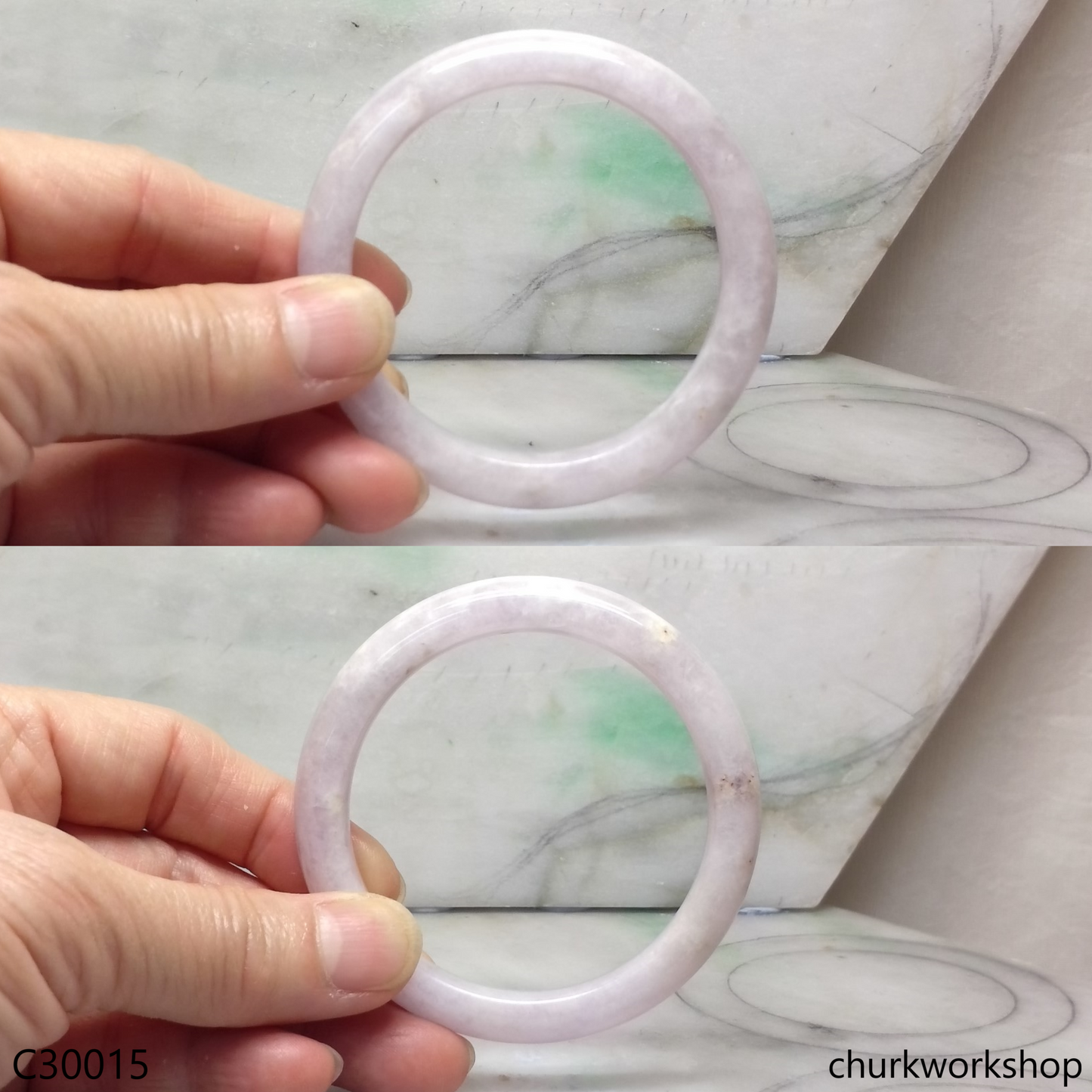 Lavender jade bangle