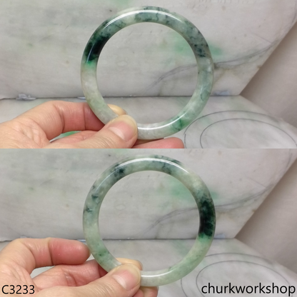 Mix bluish green  jade bangle