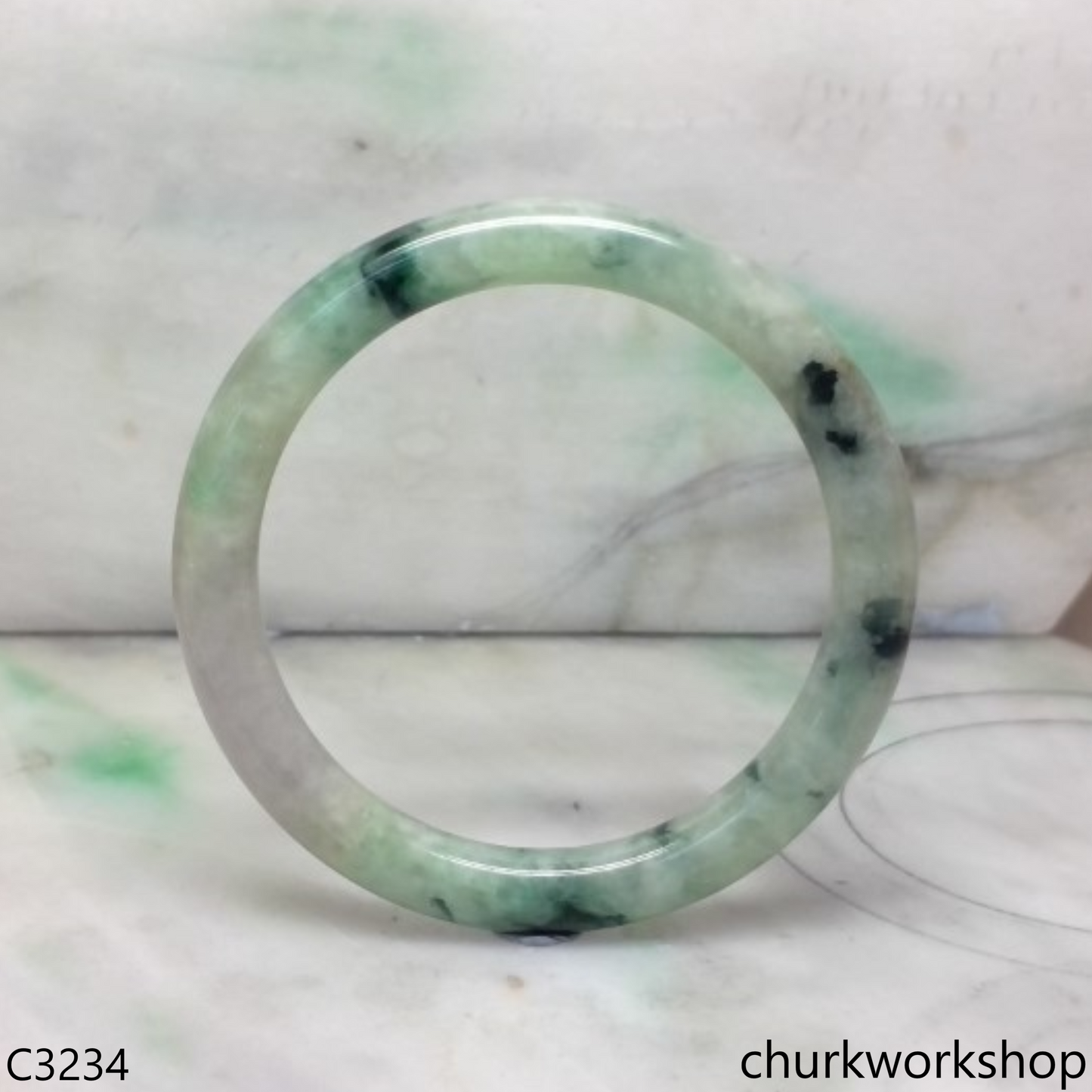 Mix bluish green  jade bangle