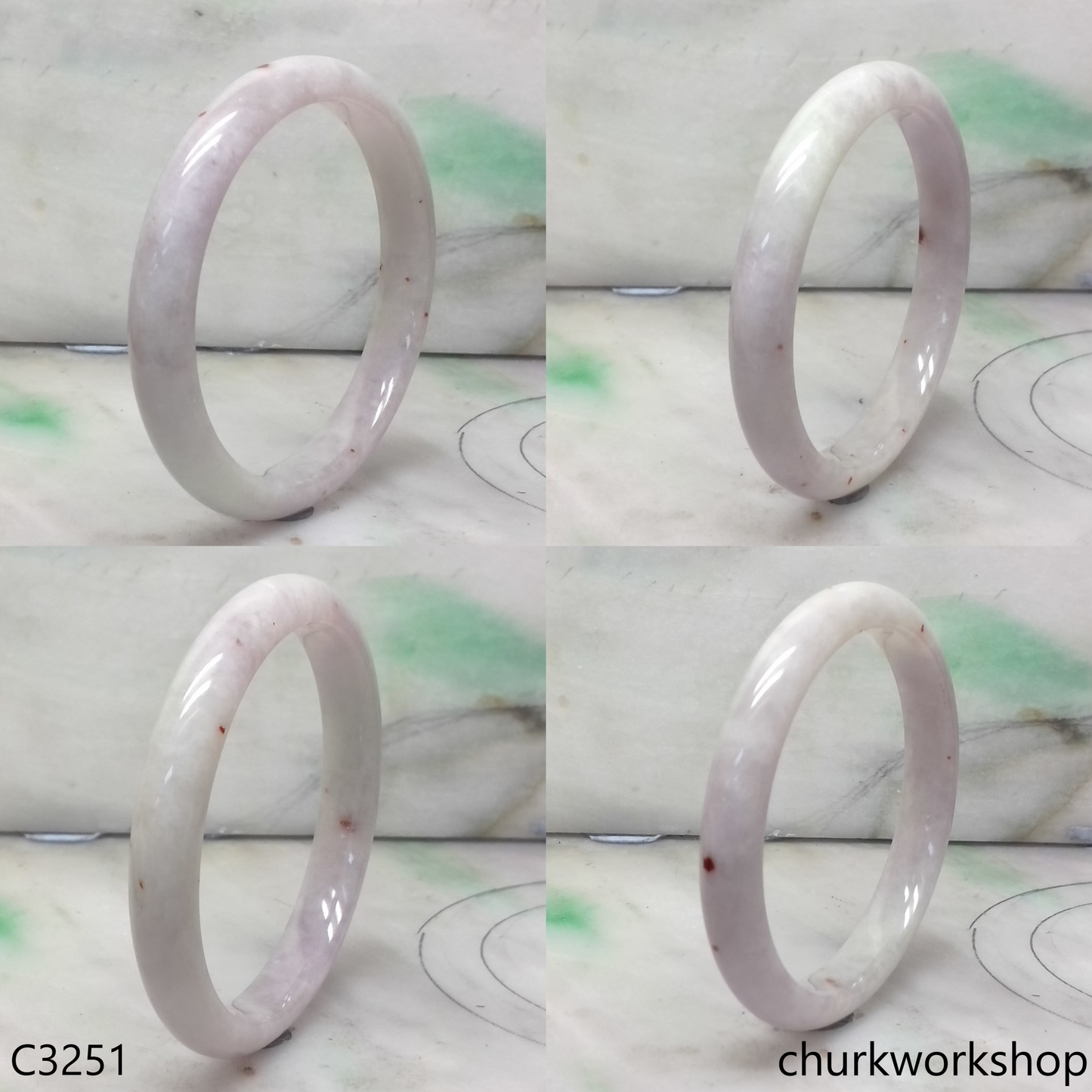 Lavender jade bangle