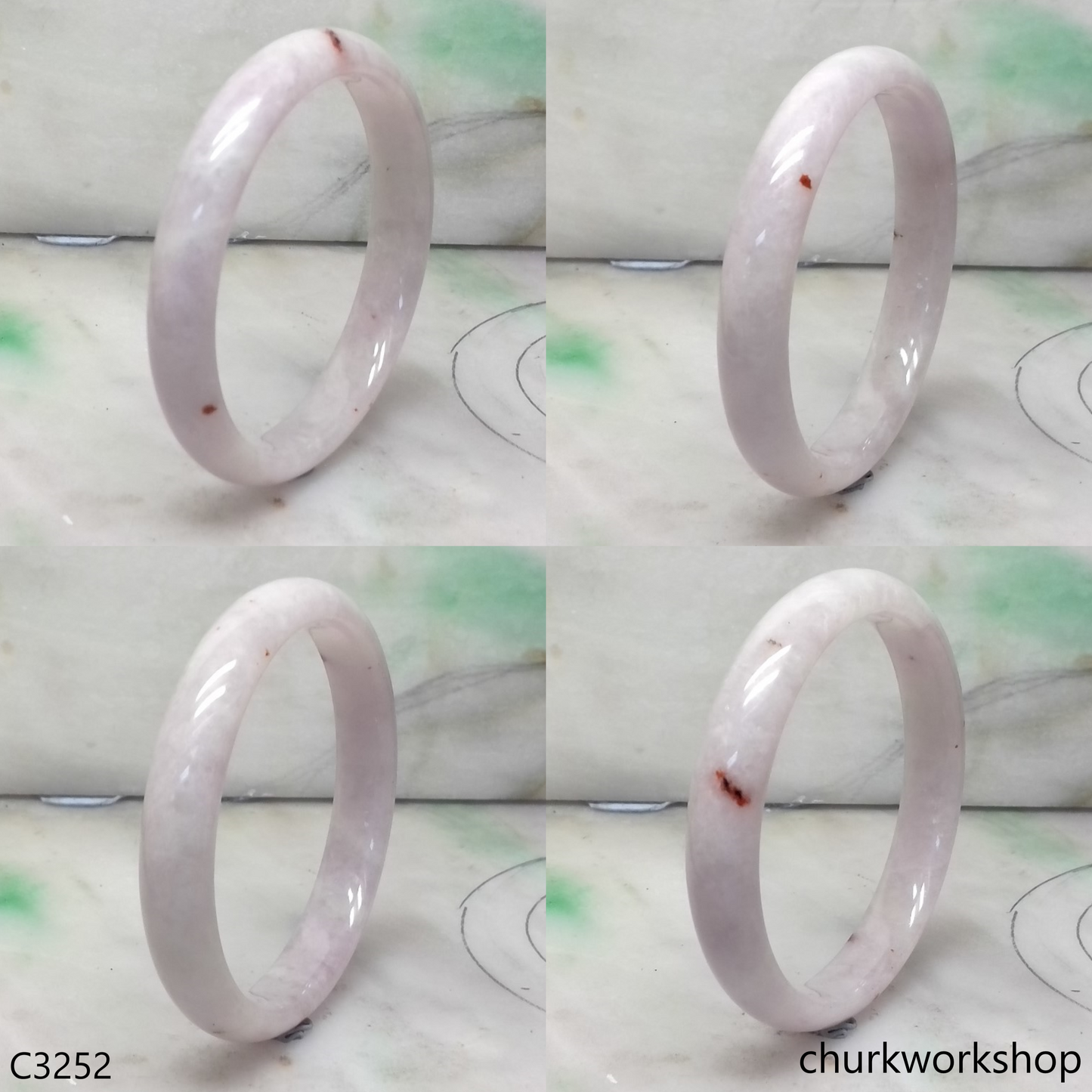 Lavender jade bangle