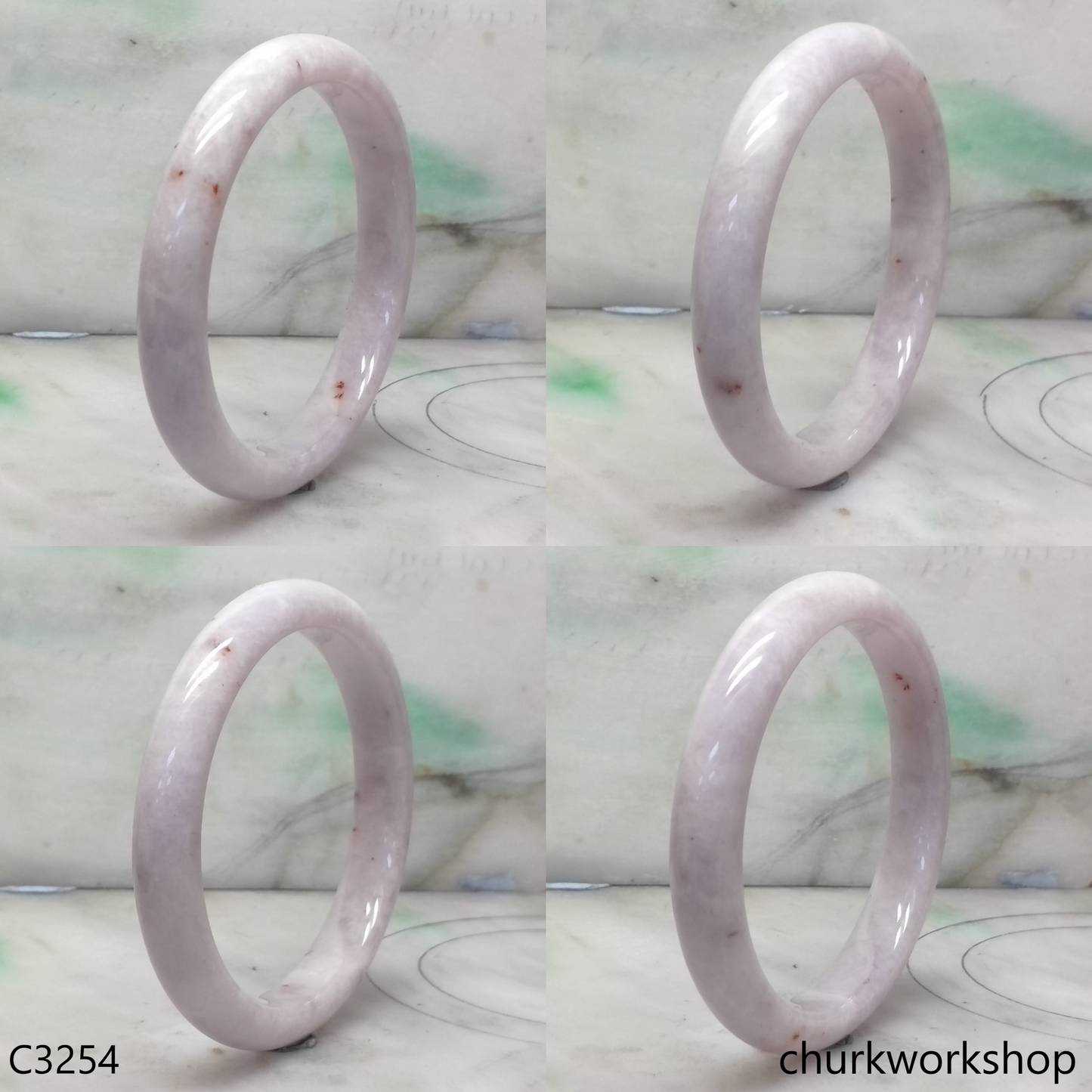 Lavender jade bangle
