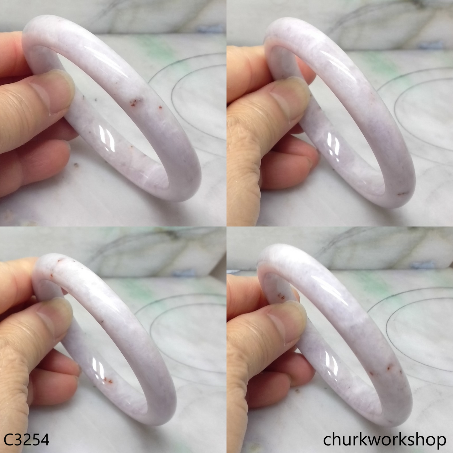Lavender jade bangle