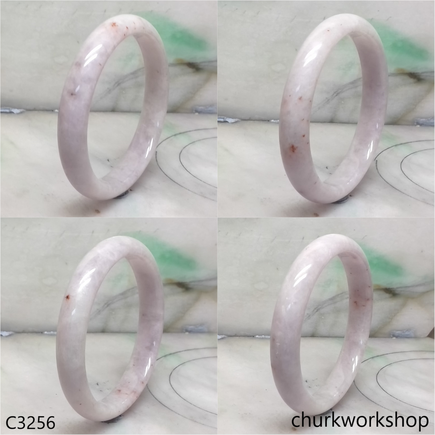 Lavender jade bangle