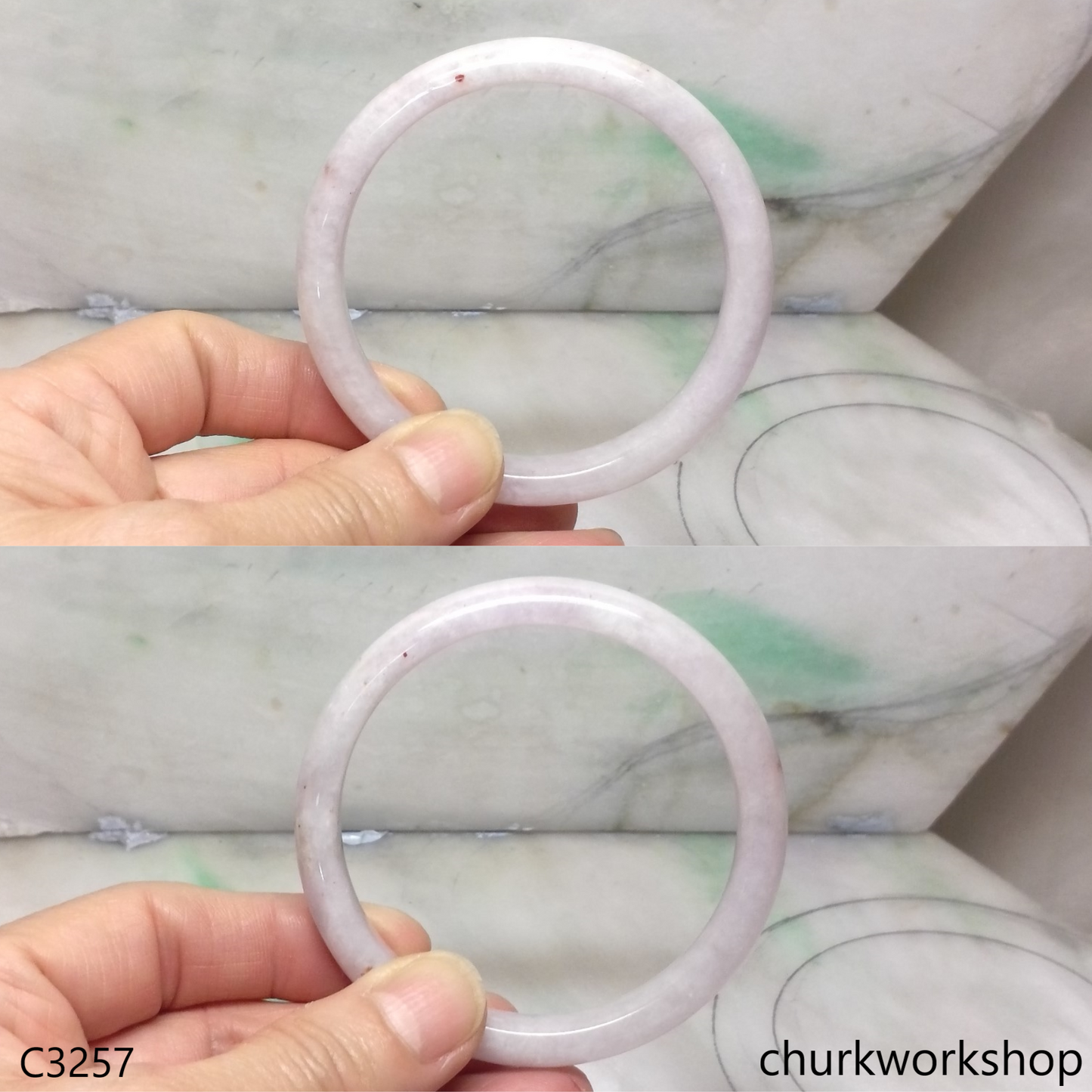 Lavender jade bangle
