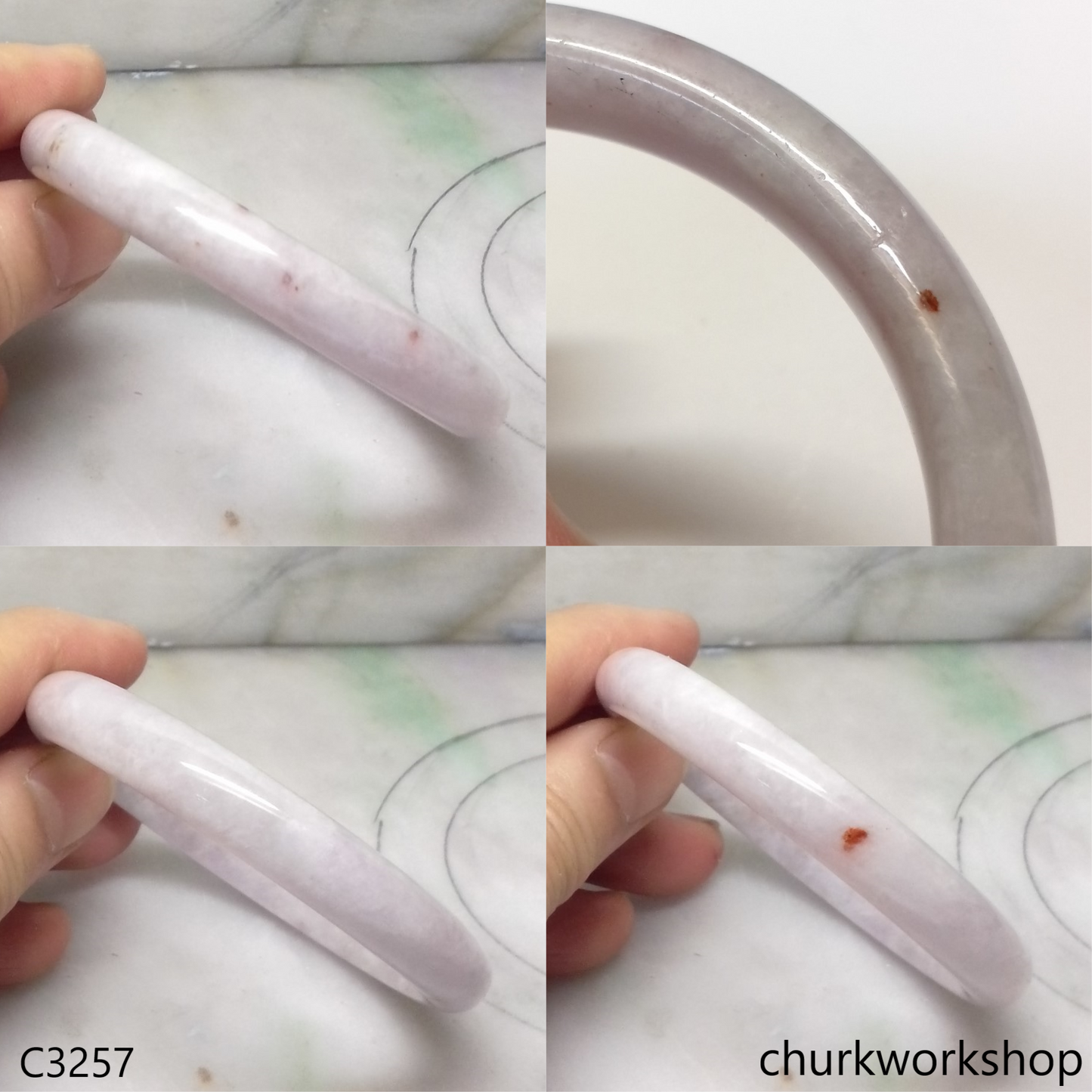 Lavender jade bangle