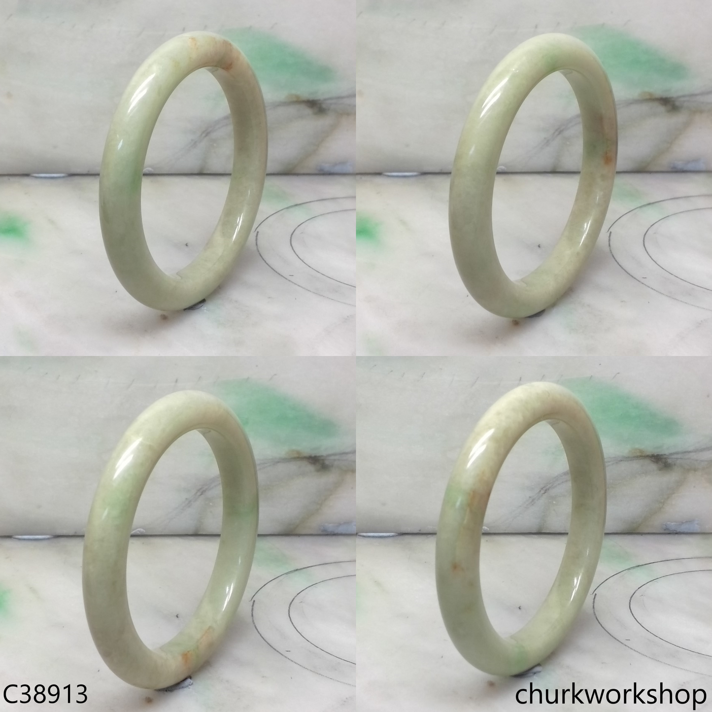 Light green jade bangle