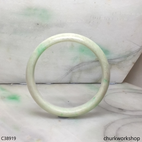 White base with green jade bangle