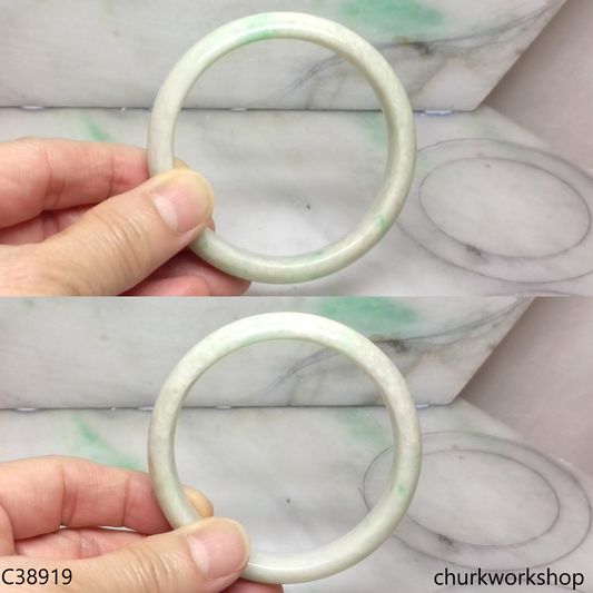 White base with green jade bangle