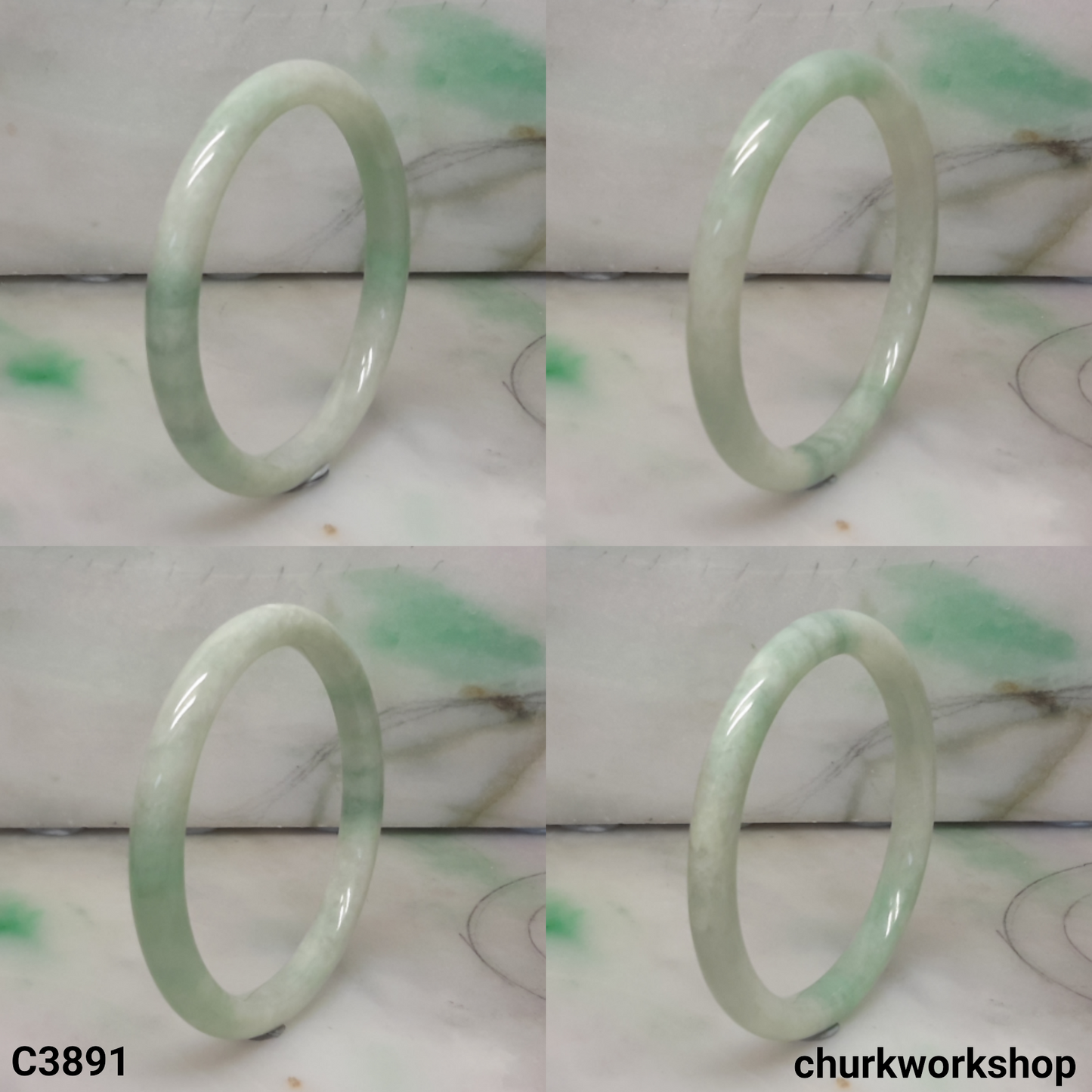 Small light green jade bangle