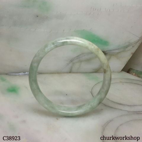 Light bluish green jade bangle