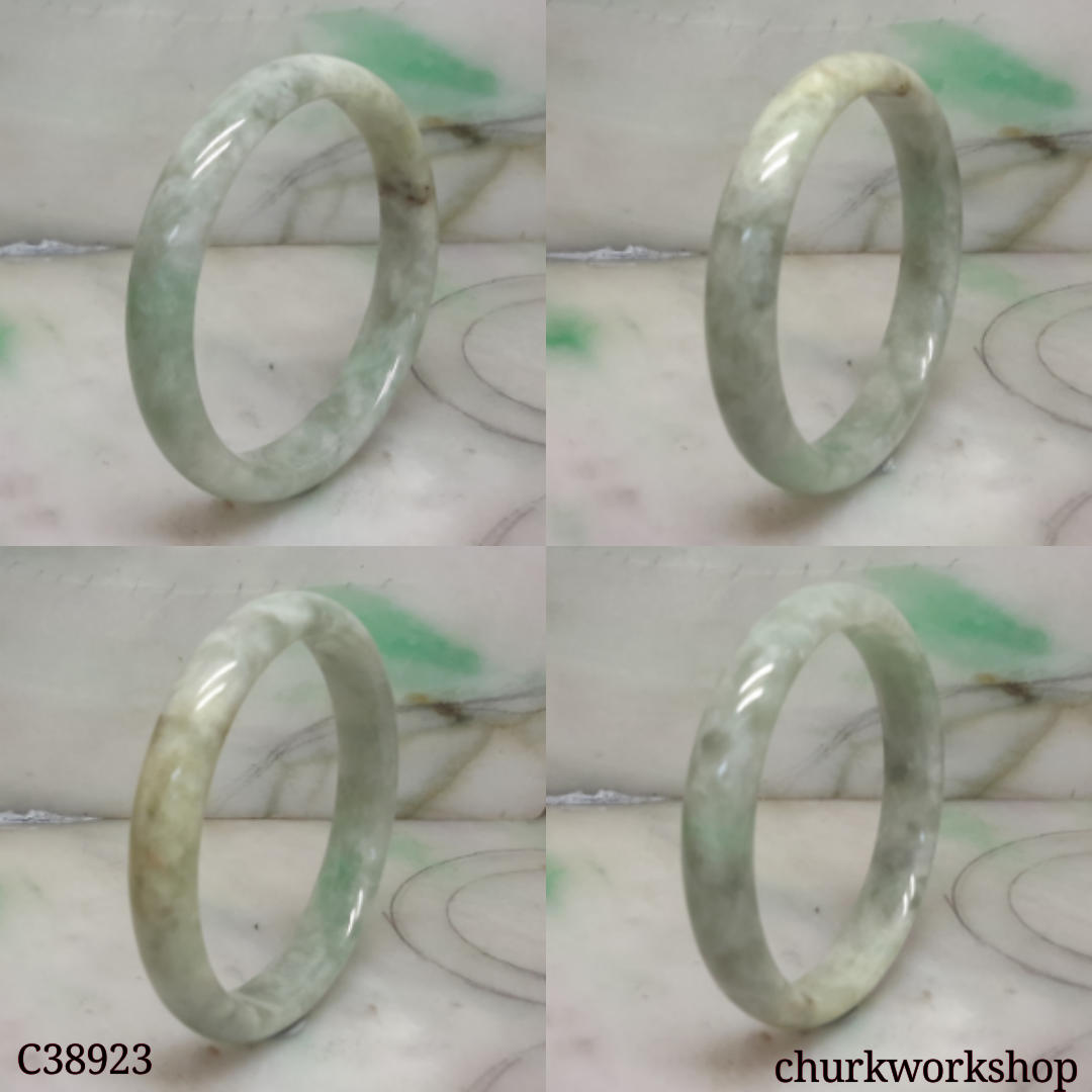 Light bluish green jade bangle