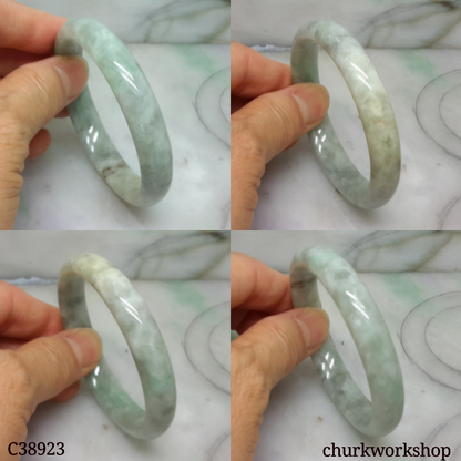 Light bluish green jade bangle