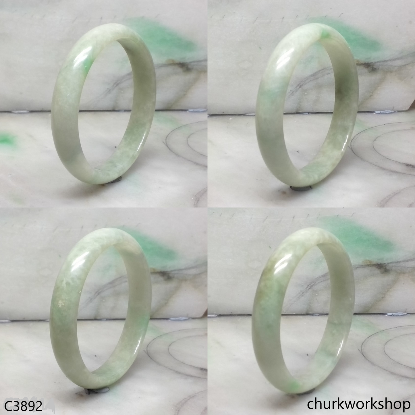 Light green jade bangle