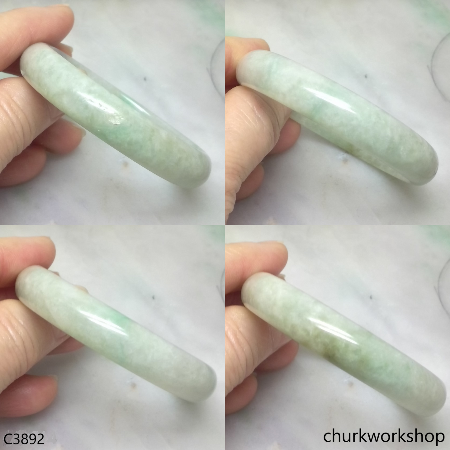Light green jade bangle