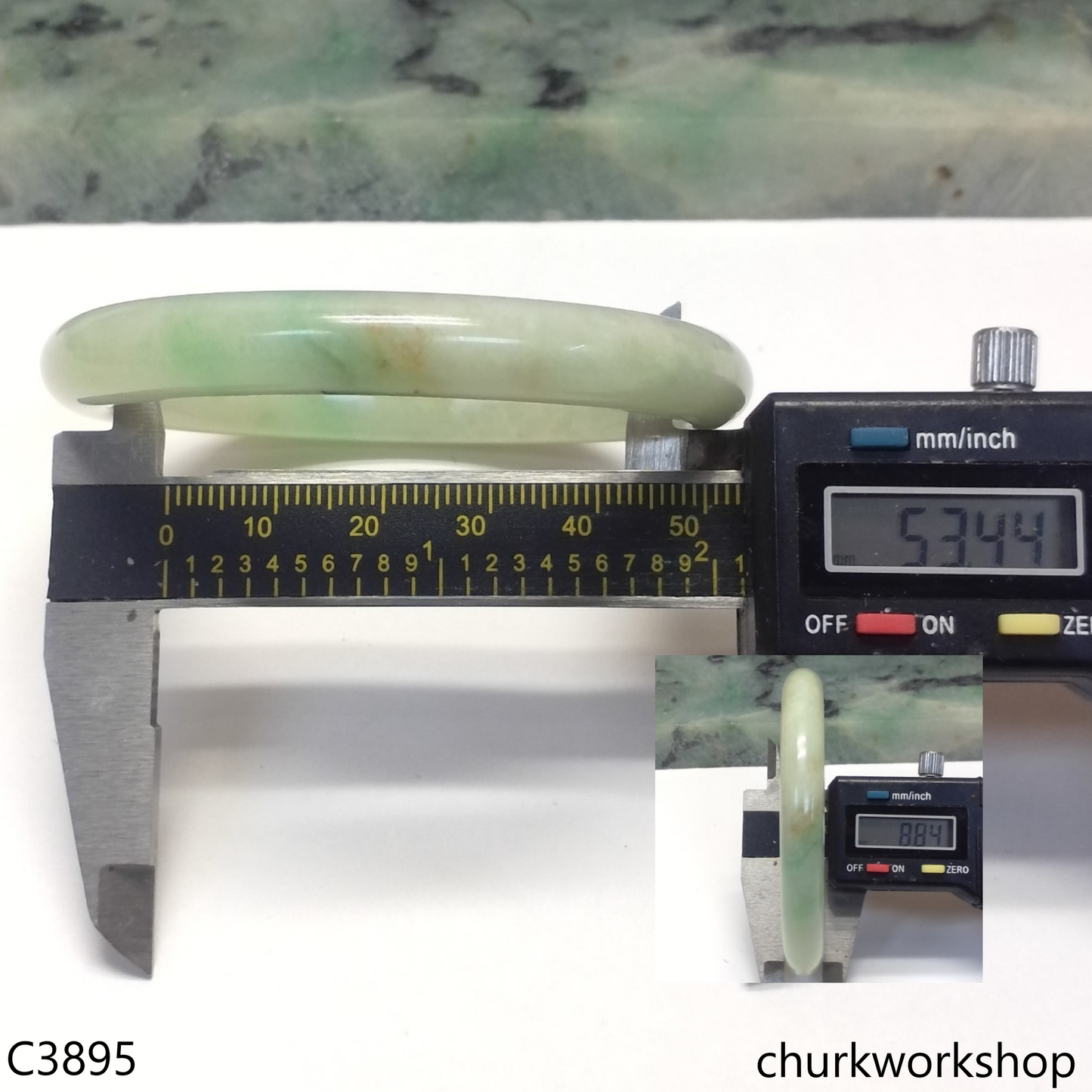 Light green jade bangle