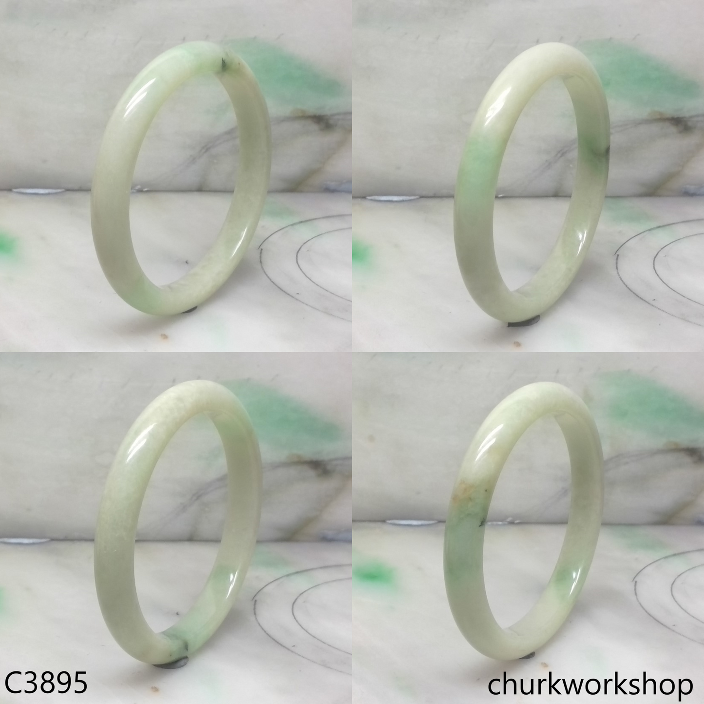 Light green jade bangle