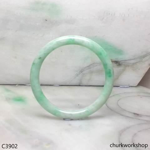 Light green base with green splotches bangle