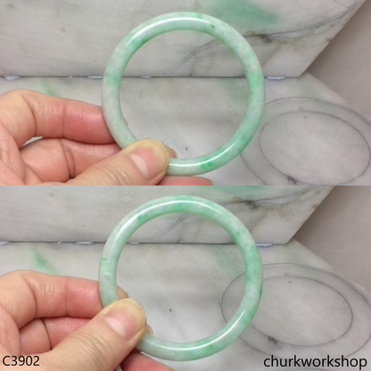 Light green base with green splotches bangle