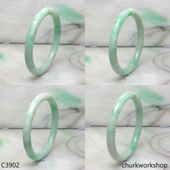 Light green base with green splotches bangle
